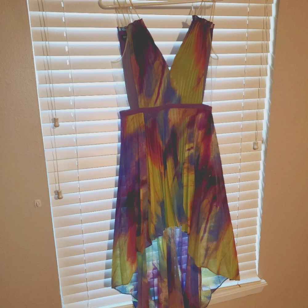 Limited edition peacock colored  sundress